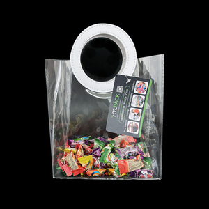 Bolsa de mano de PVC transparente personalizada-Organizador de embalaje de regalo de dulces, bolsas de almacenamiento de cosméticos reutilizables - Product Image 3