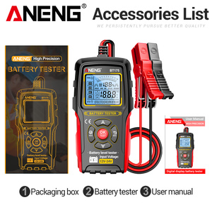 Aneng เครื่องทดสอบแบตเตอรี่รถยนต์จำเป็น BT175 12V/24V 100-1700 CCA อุปกรณ์วิเคราะห์เริ่มชาร์จแบตเตอรี่ตะกั่วกรด100% - Product Image 6