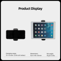 Clip double usage pour tablette et téléphone Fotopro, design à rainure en V, compatible avec la plupart des téléphones et iPad