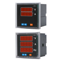 Panel Meter Digital Multifungsi 96x96 1000V dengan Layar LED Digital Cerdas RS485, Amperemeter Voltmeter
