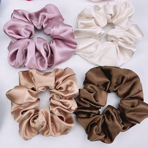 Canyuan Koreaanse Stijl Multi Effen Kleur Elastische Grote Haarband Mode Premium Dik Zijdeachtig Satijn Vrouwen Meisje Xl Haar Scrunchies - Product Image 5