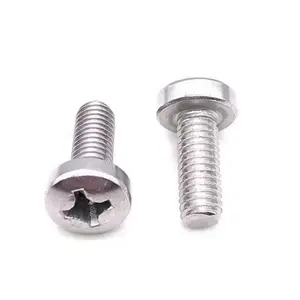 M4 M5 M6 M8 316 Stainless Steel Phillips Spherical Cylindrical Head Machine Screw Cross Half Round Mechanical Bolt Din7985Hp