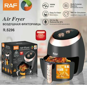 Freidora de Aire RAF con Control Táctil Completo, Sin Aceite, de Acero Inoxidable, 9L, Inteligente, para el Hogar, con Ventana Visual, RAF 8L, Acero Inoxidable - Product Image 4