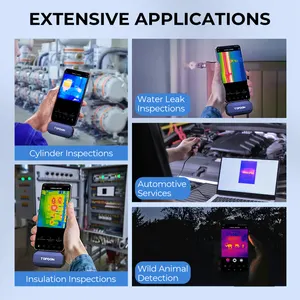 TOPDON TC001 Smartphone Utilisation Thermographie Mesure Caméra Thermique Téléphone Mobile Android voiture IR Infrarouge Caméra D'imagerie Thermique