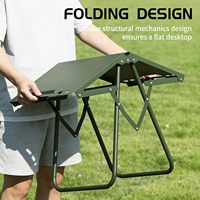 Table de camping pliante en aluminium, portable, hauteur réglable, panneaux modulaires, support léger, voyages, expéditions, randonnée