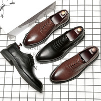 Chaussures Oxford en cuir pour hommes, style formel, nouvelle collection automne 2026, basses, unies, pour mariage et bureau, à bout pointu