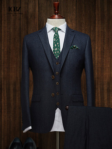 Costumes pour hommes 2 pièces, veste et pantalon, ensemble à simple boutonnage, costumes formels pour mariage et affaires pour hommes - Product Image 5