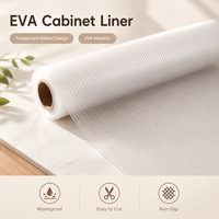 Tapis de protection transparent en EVA côtelé pour armoire, antidérapant, imperméable, pour tiroirs et étagères, facile à découper, pour rangement de cuisine