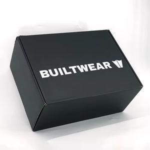 صندوق أحذية فاخر أسود مغناطيسي بشعار منقوش وطلاء لامع وتشطيب مطفي صديق للبيئة مع بطانة إسفنجية 2 مم صناديق صلبة للجوارب - Product Image 6