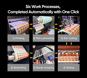 Máquina de Etiquetas Digital Todo en Uno de Alta <span class=keywords><strong>Velocidad</strong></span> con 2 Cabezales de Impresión, Tinta UV, Rollo a Rollo, para Etiquetas Diarias - Product Image 4