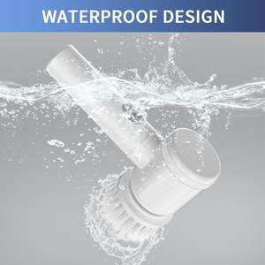 Brosse de nettoyage électrique sans fil rotative à alimentation USB avec 3 têtes de brosse remplaçables - Product Image 3