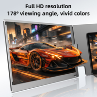 Moniteur portable à quatre écrans de 18,5 pouces, écran super large, connexion USB C, IPS FHD, pliable en trois parties, pour ordinateur portable professionnel et jeux