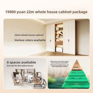 Armoire moderne blanche Santopova avec portes et éclairage intégré - Product Image 4