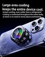 Ventilateur de refroidissement magnétique U-JIE COOBILE pour téléphone, avec lumières RGB, pour jeux mobiles, streaming en direct, compatibilité universelle, grande surface