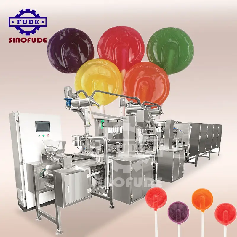 Fully automatic lollipop production line double enjoy colors sweet hard lollipop candy making machine depositing machine price