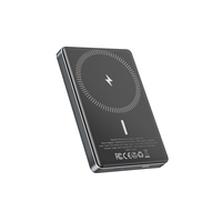 Mini Power Bank Magnétique en Métal Ultra-Fin 5000mAh 19.25Wh Chargeur Sans Fil 15W Entrée 18W Sortie PD20W Chargeur Portable Plusieurs Couleurs