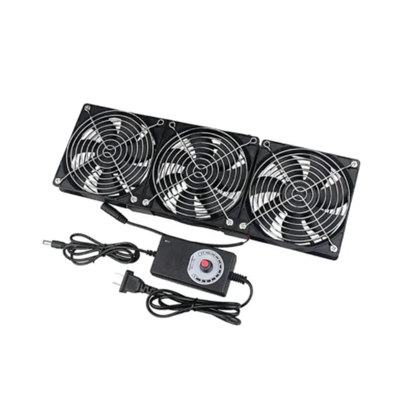 Hangdahui 3x5x120mm màu xanh lá cây Nhà thông gió 120mm fan với bộ điều khiển tốc độ cho quạt làm mát Xbox PS4 DC Quạt làm mát