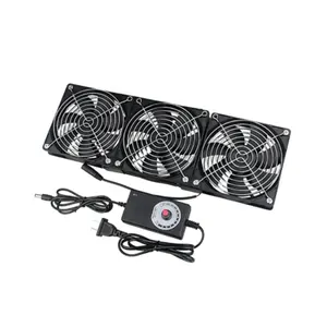 Hangdahui 3x5x120mm green house ventilation 120mm ventilador com controlador de velocidade para ventilador de refrigeração xbox ps4 dc