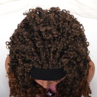 Brun moyen 26 pouces deux tresse en gros perruques tressées longue torsion tresses Style cheveux synthétiques bandeau perruque pour les femmes noires