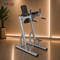 Station de musculation MRD : Tour de musculation verticale pour soulevés de genoux, barres parallèles, abdominaux, entraînement de la force du tronc et du haut du corps, usage commercial, en acier