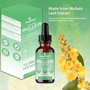 AegleWell özel etiket organik Mullein yaprak ekstresi damla akciğer detoks hızlı emici bitkisel sıvı Mullein damla temizlemek - Product Image 5