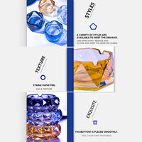 Cendrier en verre tendance : Décoration tribale de collection, cendrier en cristal pour cigarettes, idéal pour la maison, l'hôtel, le bar, les mariages