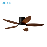 Ventilateur de plafond droit silencieux à variateur de vitesse, télécommande, trois couleurs réglables, 42 pouces, style nordique minimaliste, pour salle à manger, chambre et bureau