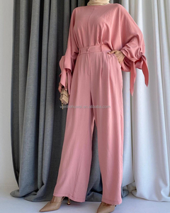 ชุดมุสลิมหญิงแบบ 2 ชิ้น สำหรับวันอีด ชุดกางเกงสองชิ้นสำหรับผู้หญิงมุสลิม ชุดเข้าเซ็ต - Product Image 2