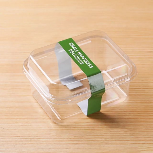 Cheesecake Sandwich Container Mini Clear Plastic Single Bakery Dessert Cake Container Food Clear Rectangle Cake Boxes Packaging