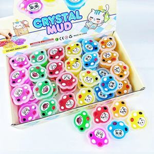 Unique Design 48 Pack Kids <b>Bubble</b>-Blowing Crystal Party Favor Cat Paw Shape Colorful <b>Mini</b> Slime Toys - Product Image 1