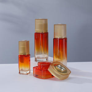 Oreya cosmétiques bouteilles en verre motif vertical forme carrée pour Essence soins de la peau émulsion faux cils bouteilles en verre vides - Product Image 5