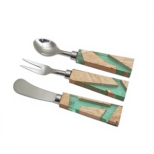 Newly Made Design Cheese Set <b>Kitchen</b> <b>Utensil</b> Cutlery Set <b>Stainless</b> <b>Steel</b> Cheese Set Wood Resin Handle At Factory Wholesale Price - Product Image 1