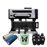 Nouvelle imprimante UV DTF à grande vitesse Qinyu A2 42 cm pour autocollants et impression à plat, 3 têtes d'impression TX800, jet d'encre UV entièrement automatique pour coques de téléphone et bouteilles