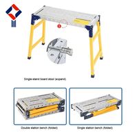 Banco de Trabajo Portátil de 500 kg, Plataforma Industrial, Nuevo Tipo de Andamio Plegable Móvil, Escalera de Seguridad