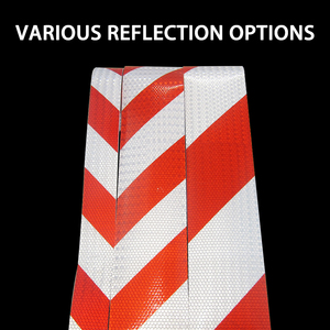 Adesivo Riflettente a Freccia Autoadesivo Disponibile in Giallo e Nero Rosso e Bianco Rosso e Nero Nastro Riflettente per Camion - Product Image 1