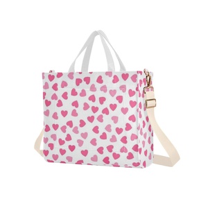 Nouveaux sacs de shopping vintage en velours côtelé pour femmes avec fermeture éclair, sacs à main décontractés pour filles, logo personnalisé en velours côtelé - Product Image 2