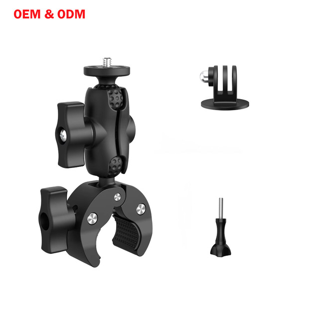 Action Camera 6cm Universal Dual-Head Clamp Nylon Motorcycle Bracket Mount Accessory