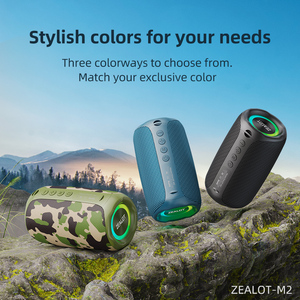 Zealot 10W ลำโพงไร้สายแบบพกพาขนาด<span class=keywords><strong>เล็ก</strong></span>กันน้ำสำหรับ5.4กลางแจ้งพร้อมไฟ LED RGB การ์ด TF และตู้พลาสติก - Product Image 2