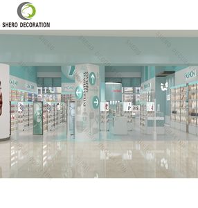 Comptoir de réception pour magasin de soins de la peau au détail, présentoir personnalisé pour boutique de maquillage avec meubles en bois pour boutique de parfums, décoration - Product Image 6
