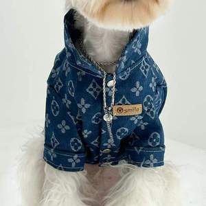 Abbigliamento <span class=keywords><strong>di</strong></span> Lusso per <span class=keywords><strong>Cani</strong></span>, Camicia in Denim alla Moda, Vestiti Traspiranti per <span class=keywords><strong>Cani</strong></span> Primavera-Autunno, Accessori per <span class=keywords><strong>Cani</strong></span> <span class=keywords><strong>di</strong></span> Piccola e Media Taglia - Product Image 4
