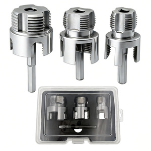 Pipe <b>Threading</b> <b>Tool</b> Kit Hex Shank Die Internal External Threads 1/2&3/4&1 Water Pipes PPR PVC Detachable <b>Tool</b> - Product Image 1