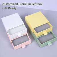 Boîte cadeau personnalisée, boîte à bijoux haut de gamme, boîtes rigides en papier, boîte à tiroir en kraft, emballage recyclable pour collier et bijoux
