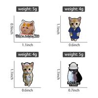 Heureux banane chat émail broche drôle dessin animé Kitty broche revers Badge mignon Animal bijoux cadeau pour enfants amis en gros