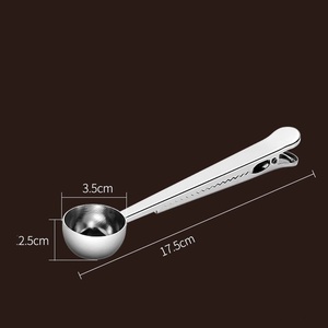 2-in-1 Stainless Steel <b>Coffee</b> Measuring <b>Coffee</b> Scoop Multifunctional Food Sealing Clip Tea Milk Powder Scoop <b>Coffee</b> Accessories - Product Image 3