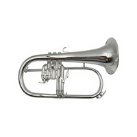 Flugelhorn Profesional BB Tone dengan Piston Baja Tahan Karat dan Lapisan Perak untuk Penggemar Musik