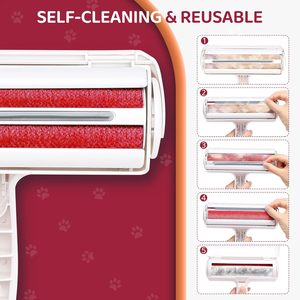 Brosse à rouleau adhésive réutilisable double face pour l'épilation des animaux de compagnie – Vente en gros directe usine - Product Image 5