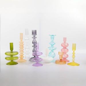 Свадебный стеклянный подсвечник, легкий роскошный внешний вид - Product Image 1