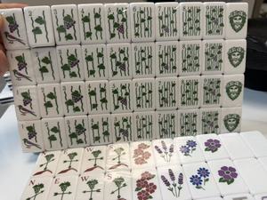 Modern Wine Culture-Themed Eco-Friendly Plastic Mahjong Set for 4 Players with Folding Legs Portable Design in Stock Ships July - Product Image 5