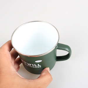 Bán Buôn 7/12/16/24Oz Biểu Tượng Tùy Chỉnh Màu Sắc Màu Xanh Lá Cây Tin Cốc Cà Phê In Men Cốc Thép Kim Loại Thăng Hoa Cắm Trại Cốc Với Nắp - Product Image 3