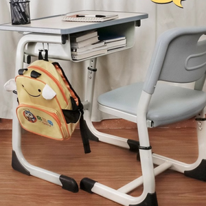 Juego <span class=keywords><strong>de</strong></span> <span class=keywords><strong>Escritorio</strong></span> y Silla <span class=keywords><strong>de</strong></span> Estudio Escolar <span class=keywords><strong>de</strong></span> Metal Moderno a Precio Económico para Niños, Ajustable y Cómodo - Product Image 3